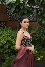 Load image into Gallery viewer, Maroon Corset with Lehnga