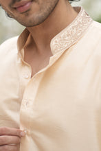 Load image into Gallery viewer, Gold Kurta with collar work and Pajama