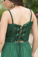 Load image into Gallery viewer, Emerald Corset with Draped skirt