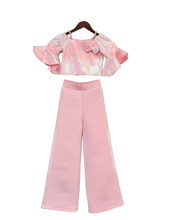 Load image into Gallery viewer, Girls Baby Pink Sequence Top With Pant