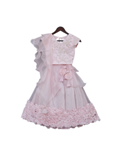 Load image into Gallery viewer, Girls Baby Pink Embroidery Choli With Baby Pink Lehenga