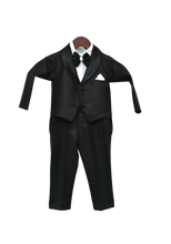Load image into Gallery viewer, Boys Black Coat With Pant &amp; White Shirt