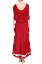 Load image into Gallery viewer, Cape Sleeves Gown Online in New York