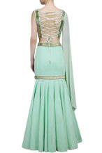 Load image into Gallery viewer, Cross Crop Top And Skirt