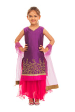 Load image into Gallery viewer, Girls Purple Pink Lehenga Set in USA