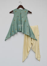 Load image into Gallery viewer, Girls Light Blue Kurti With Dhoti