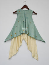 Load image into Gallery viewer, Girls Light Blue Kurti With Dhoti