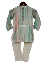 Load image into Gallery viewer, Boys Offwhite Tie &amp; Die Kurta Set