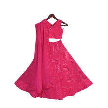 Load image into Gallery viewer, Girls Pink Embroidery Choli With Lehenga