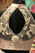 Load image into Gallery viewer, Three Layer Indowestern White N Pink Croptop Skirt